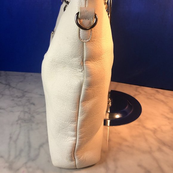 Purse Gold Chain Shoulder Crossbody Tote Tortoise Shell Handles - Picture 9 of 13